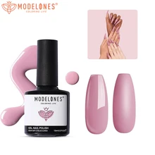 

Modelones 15ml Nude Pink Nail Polish Manicure Nail Polish Gel Lacquer Varnish Nail Paint Top UV Gel LED Nail Art Hybrid Soak Off