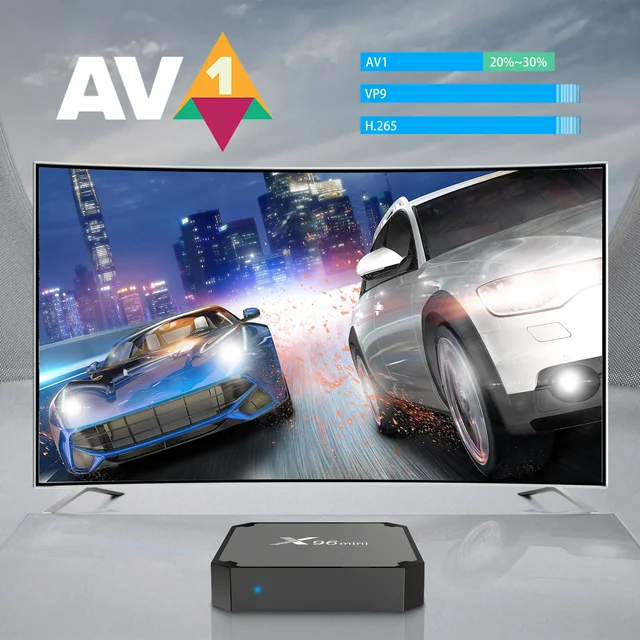 Box Android TV Box TV Android X96Q 2Go/16Go - Lecteur Média 4K Avec Télécommande Allwinner H313 Firmware