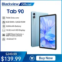 Blackview Tab 90 4G Tablet 10.92-inch HD Display Unisoc T606 8GB RAM 128GB ROM, 13MP, 8200mAh Battery Android 14 Tablets PC 1