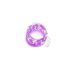 Enchanting LED Fairy String Lights - Waterproof Silver Wire for Magical Wedding & Christmas Decor (Purple)