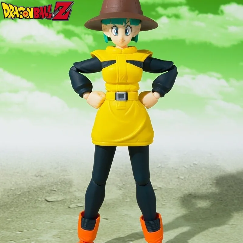 

Original Bandai S.H.Figuarts Dragon Ball Z Bulma Namekian Anime Peripheral Action Figure Doll Collectible Model Children Gift