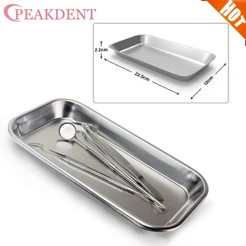 Stainless Steel Square Storage Tray Dental Medical Tools Kitchen Nail Tattoo Device Supplies Dish Dental Device Supplies Tray 1