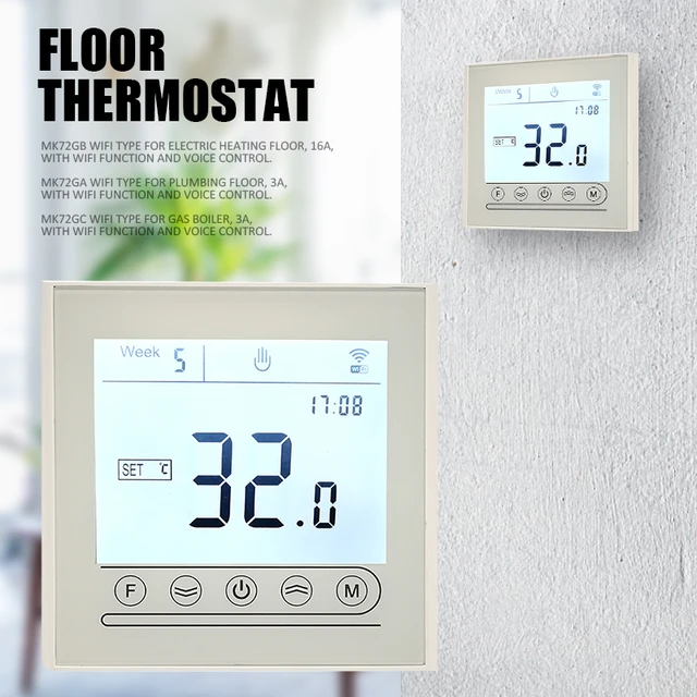 Digital Programmable Floor Heating Thermostat Control Panel Wifi Touch Room  Warm Floor Controller System Replacement Parts - AliExpress