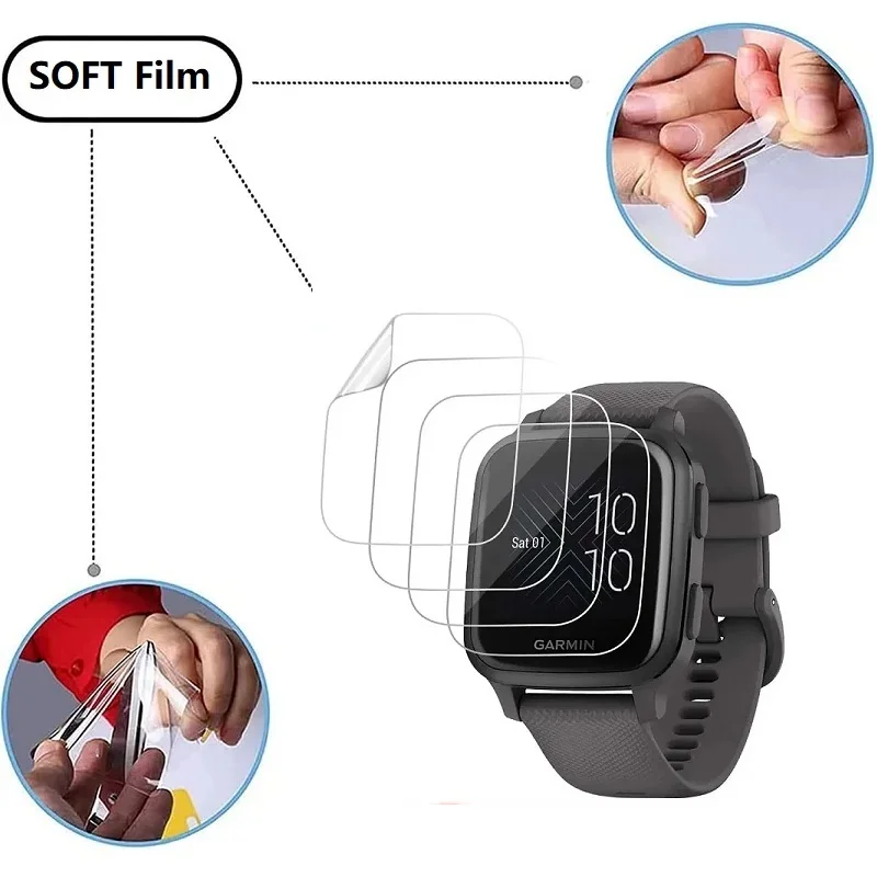 Ochranný tpu sled na pro Garmin hodinky venu SQ 2 hydrogelové sled obrazovka ochránce ne- sklo sled pro chytrá hodinky venu SQ 2 fleret