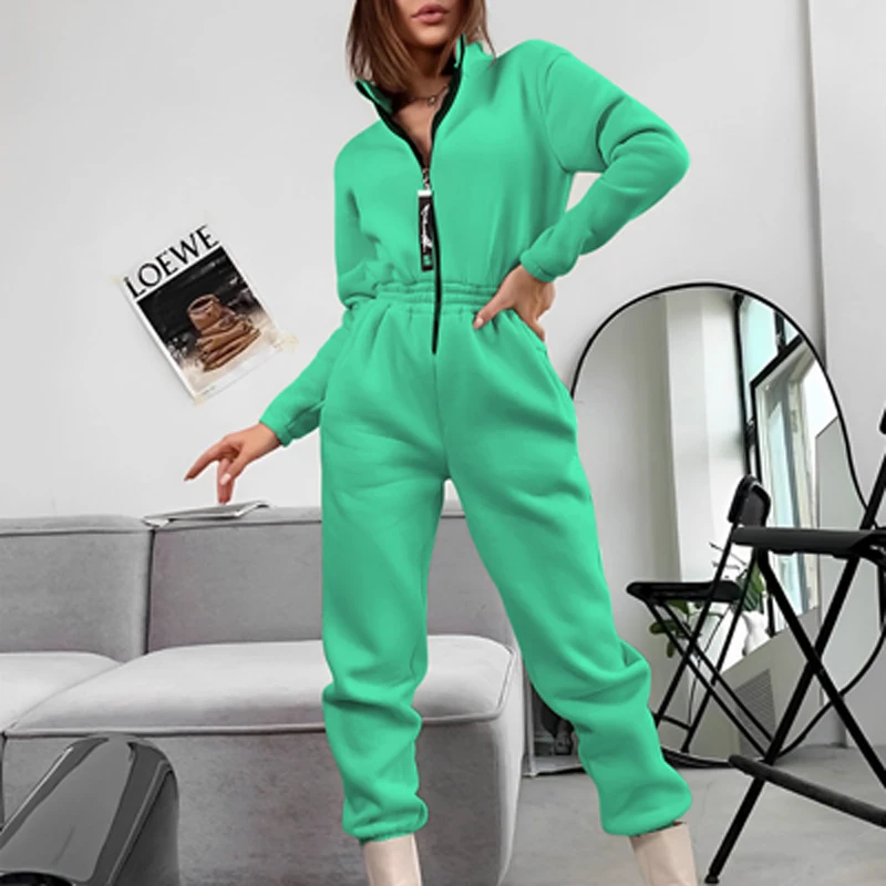 Mono Todo En Uno Con Capucha Para Mujer - Estampado Azteca, Cremallera, Tejido Suave, Talla Regular