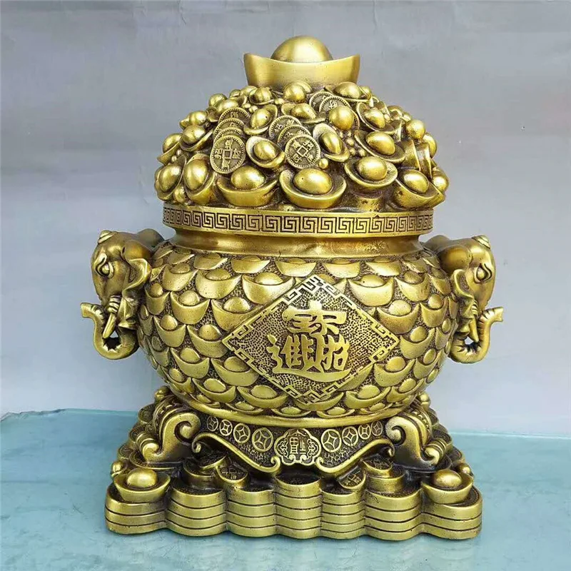 

Guyunzhai медный слон корнукопия медный сберегательный банк для дома офиса подарки и ремесла украшения оптом