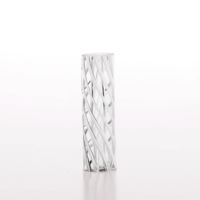 Retail 5pcs/box In Stock 7 Holes Spiral Screw Line Style Transparent Smoking Glass Filter Tips with 7 Holes Smoking Accessories