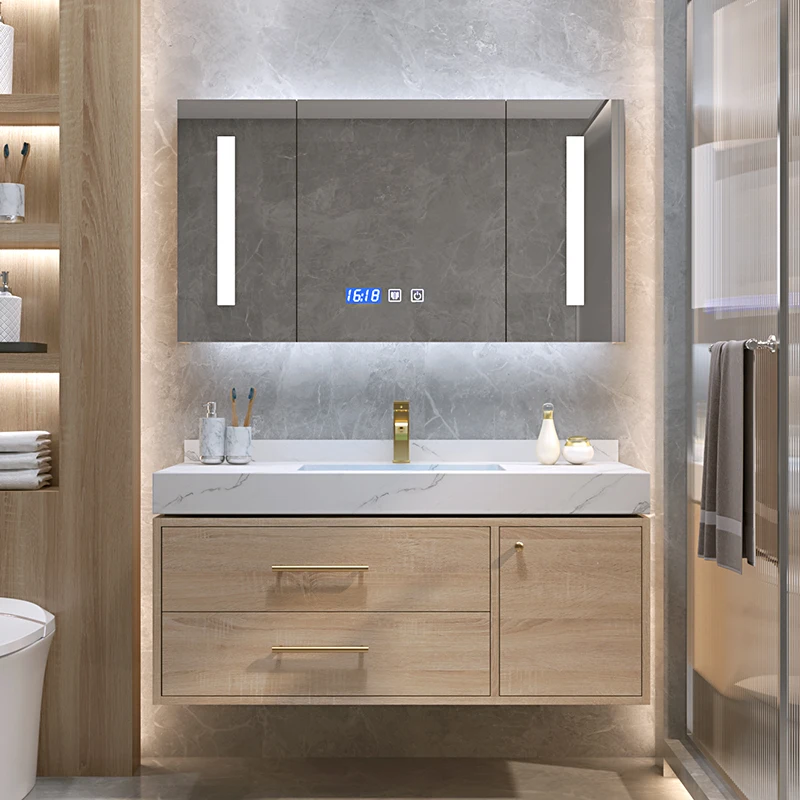 Small Vanity Bathroom Cabinets Washbasin Display Entrance Bathroom Cabinets  White Mirror Mobile Bagno Home Furniture Ww50bc - Bathroom Cabinets -  AliExpress