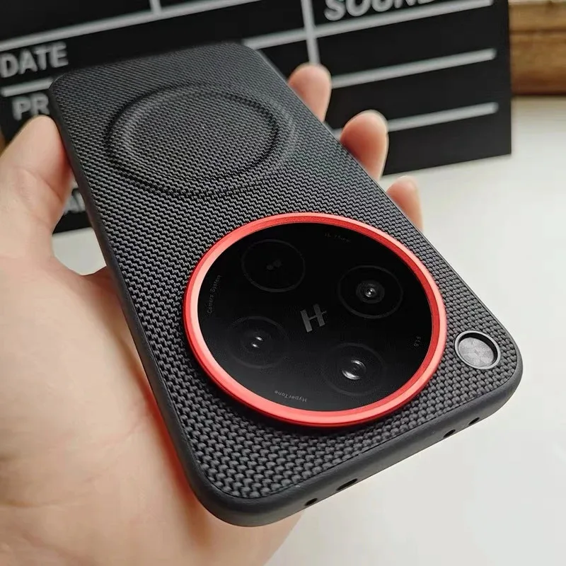 Shockproof Nylon & Leather Matte Back Cover with Magnetic Closure