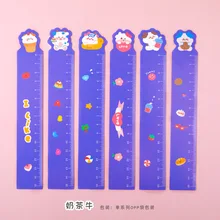  6pcs Cartoon Cute Pet Ruler Bookmark Student Creative Painting Scale Learning Stationery Bendable Ruler Kwaii Acessorios 