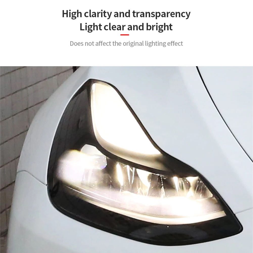 For Tesla Model 3 Y S X TPU Blackened Headlight Taillight Foglight Protective Film Headlight Tail Lamp Color Changing Films 2