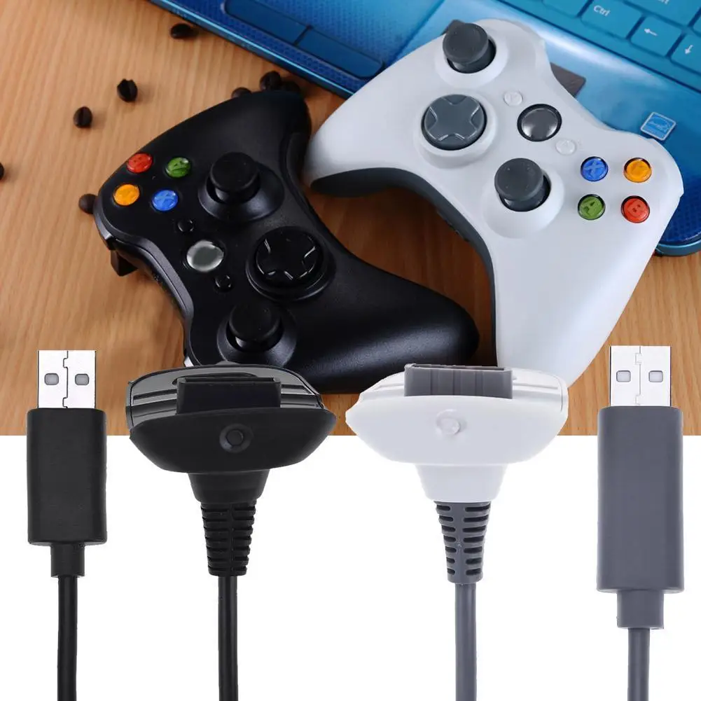 Xbox 360 무선 게임 컨트롤러 조이스틱용 충전 케이블 1개