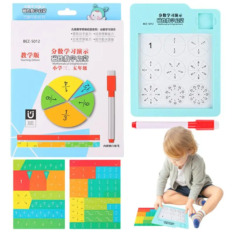 Fraction circles manipulatives magnetic fractions manipulatives rainbow