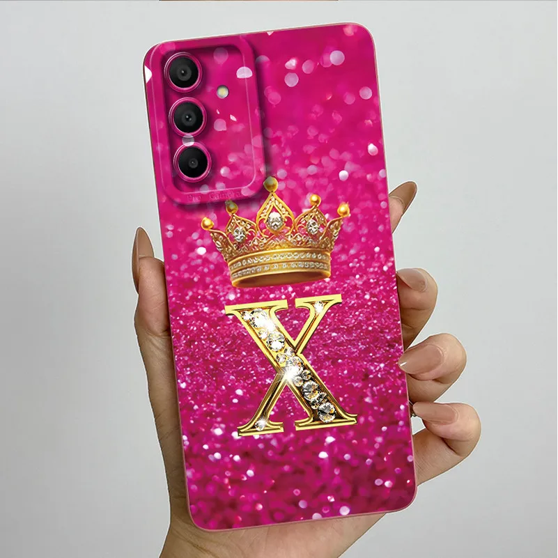 Fashionable Initial Letter Couples Phone Case - Soft Silicone TPU Lens Protector