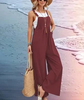 Women Loose Fit Fashion Overalls Wide Leg Baggy Bib Overalls Jumpsuit Dungarees Summer Jumpsuit Casual Elegant Overalls Summer - Image 5