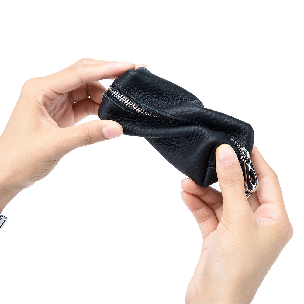Key Organizer Key Case Key Purse Key Holder Coin Purse Real Leather Men Women Key Holder Cute Car Keys Bag Quality Coin Purse Small Things Organizer Mini Wallet With Double Key Chains