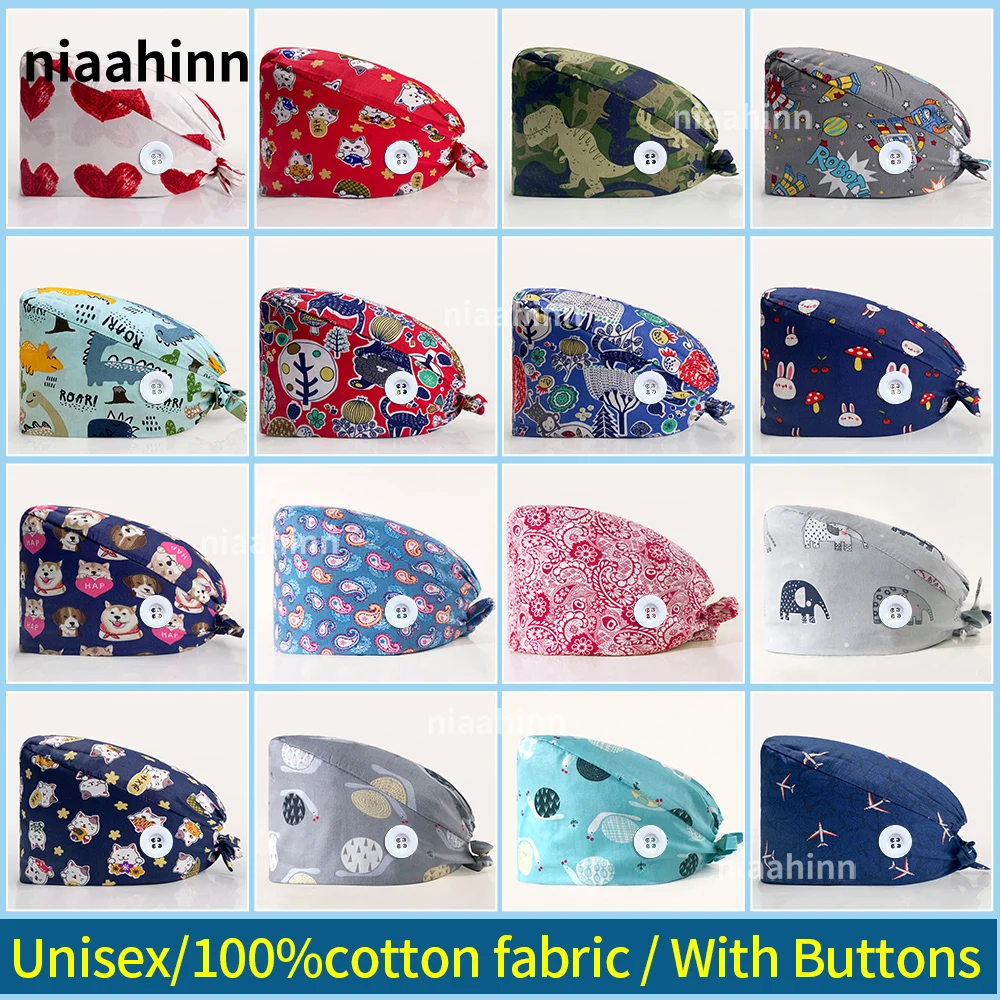 

Пылезащитная лабораторная Рабочая шапочка унисекс для стоматологических и больничных скрабов, разноцветная шапочка для салона красоты, хирургическая шапочка с длинными волосами для женщин