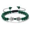 Bracelets en malachite naturelle de 6 mm pour hommes, bracelets de poignet faits à la main, réglables, mode, pour femmes, bijoux de guérison énergétique Bouddha, cadeau pour couple