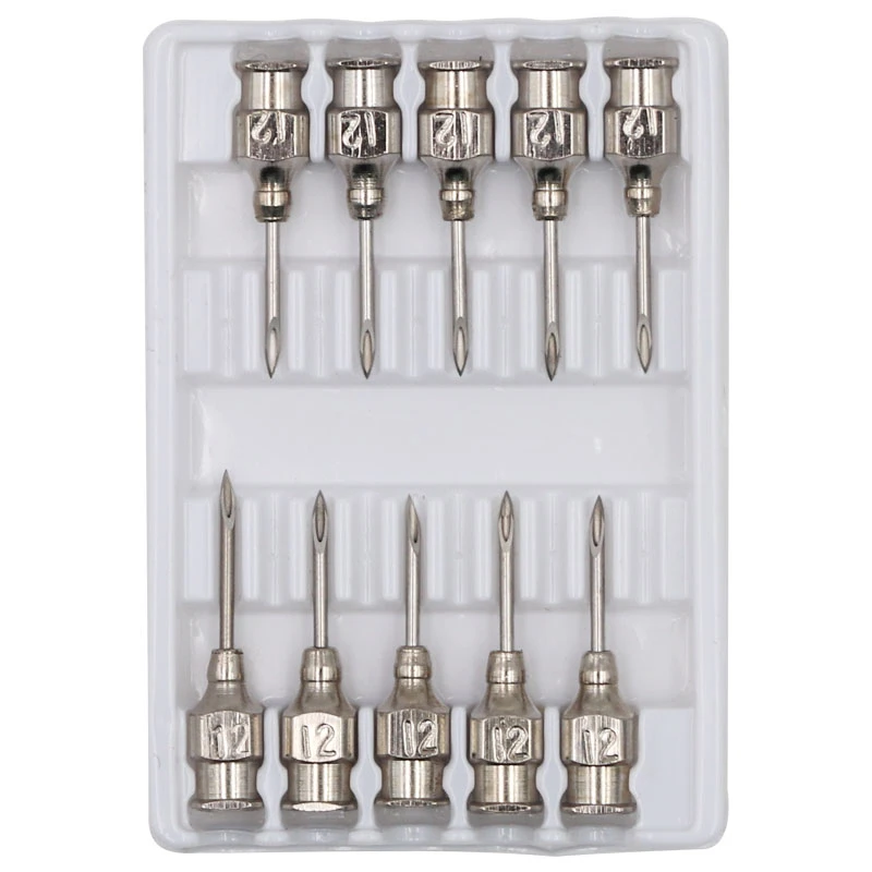 10 Pcs Tier Veterinär Spritze Nadeln Kuh Ziege Schwein Geflügel Huhn Vogel Injection impfstoff Nadeln Vieh Ausrüstung – Detail 1