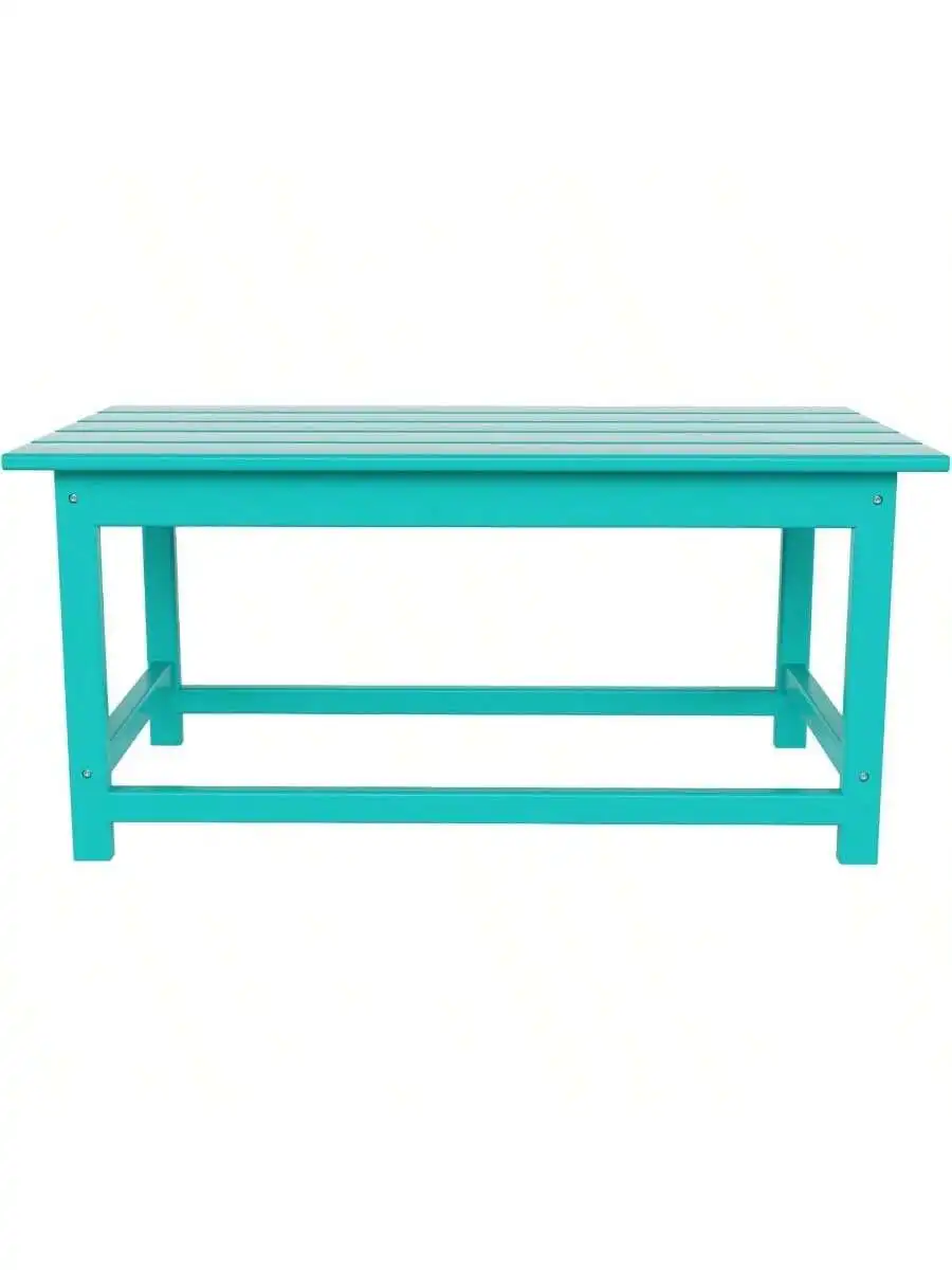 WO Home Furniture Patio Adirondack Coffee Table 35" inch Long for Outdoor Indoor Living Room Lawn Garden Balcony Backyar 6