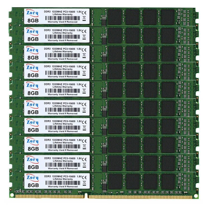 50PCS DDR2 DDR3 4GB 8GB 1333Mhz 1666Mhz PC3-10600 DIMM Desktop PC - Technical View