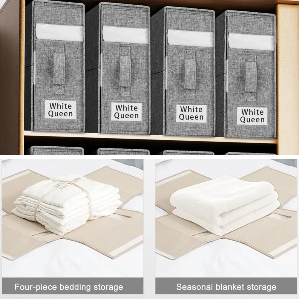 Bed Sheet Organizer Imitation Quick Easy Sheet Organization System Foldable Bed Sheet Set Organizer for Queen/king for Bedding 3