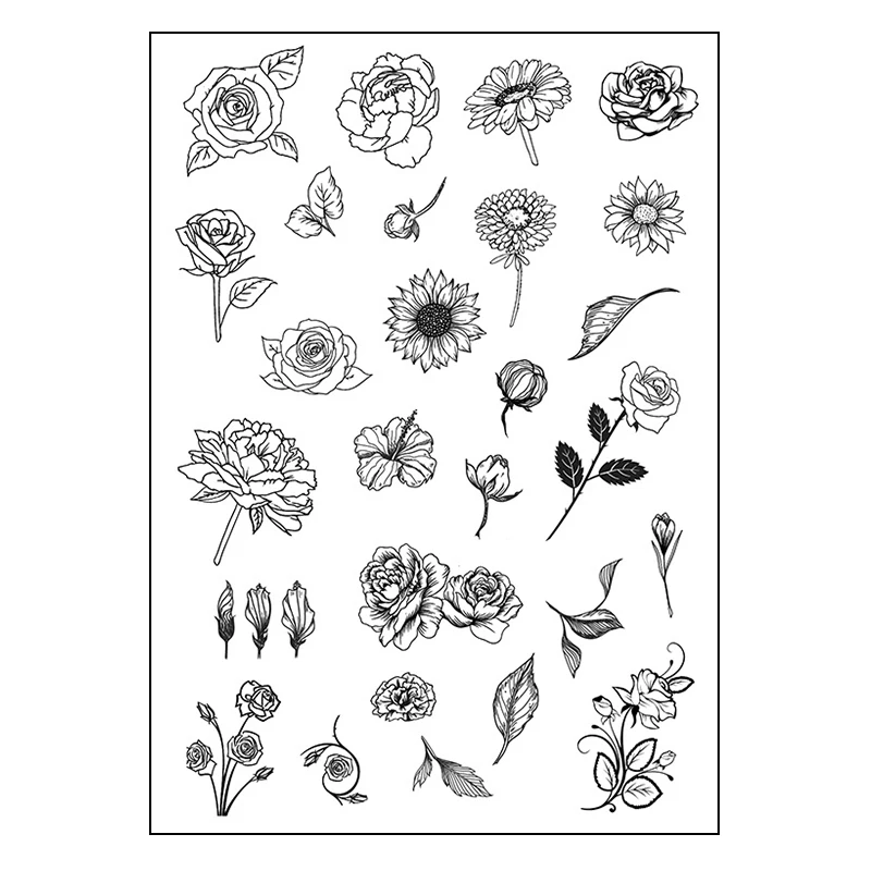 Mini Flower Silicone Clear Stamp for Scrapbooking Album DIY Craft Decoration Rubber Stamp Craft Photo Album Decorative