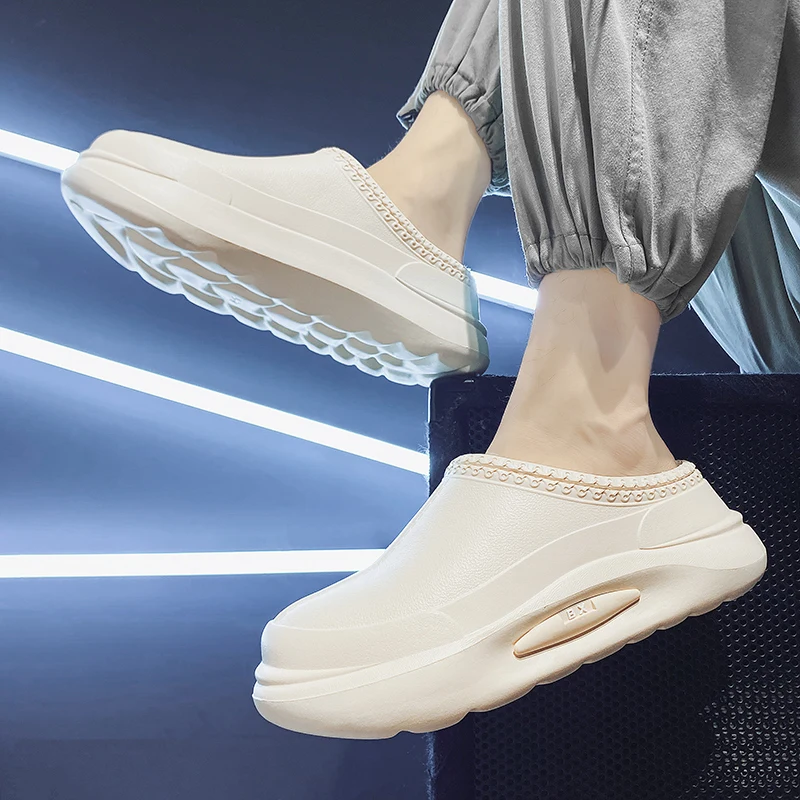 STRONGSHEN Men Kitchen Shoes Chef Clogs Waterproof Doctor Shoe High Quality Warm Plush Garden Clogs Oil-Proof Non-slip Work Shoe 6