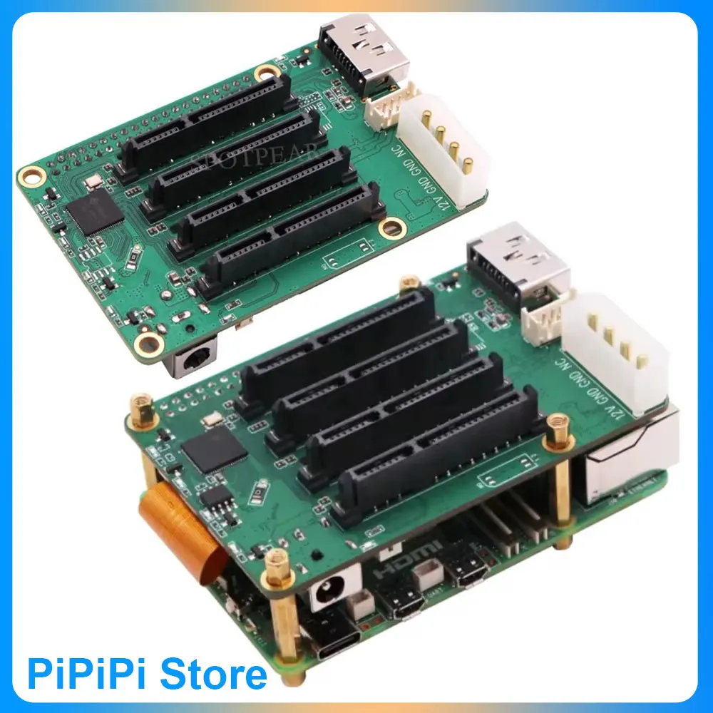 Radxa Penta SATA HAT - Até 5x discos SATA HAT para Raspberry Pi 5 e