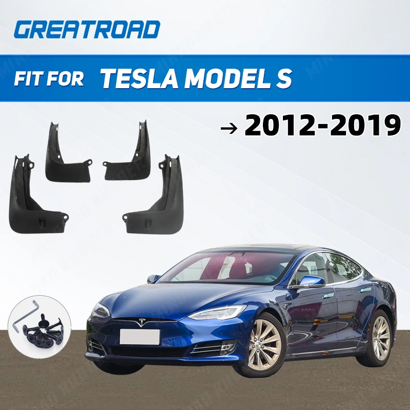 

Брызговики автомобильные для Tesla модель S 2012 - 2019 брызговики брызговик спереди и сзади защитный чехол для крыла