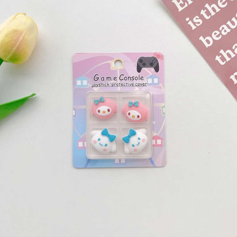 Sanrio Hello Kitty Silicone Joycon Thumb Stick Grip Cap Joystick Cover for Switch PS4/5 Joy-con Controller Thumbstick Case