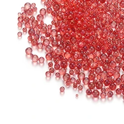 100g Mini Bubble Glass Beads for Resin Art and DIY Crafts (Red)