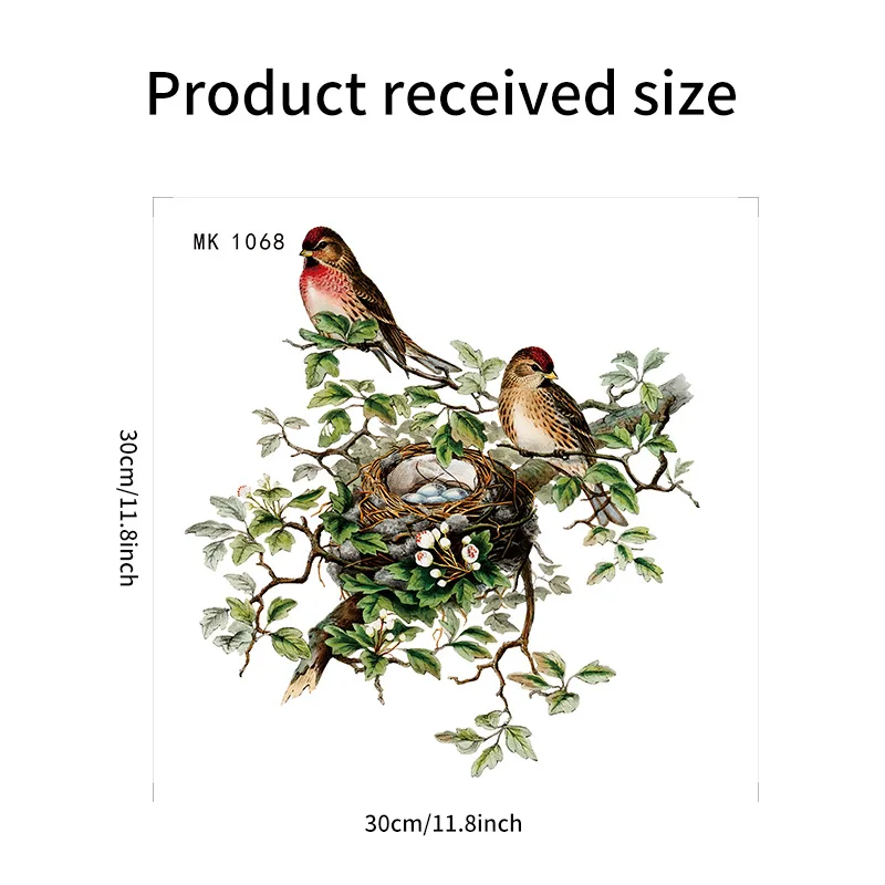 Cartoon Cute Bird Nest Sticker Decoration Window Waterproof Self-Adhesive Sticker 1PC window stickers