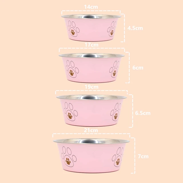 A pet stainless steel cat and dog bowl is non slip and easy to clean indoors 6