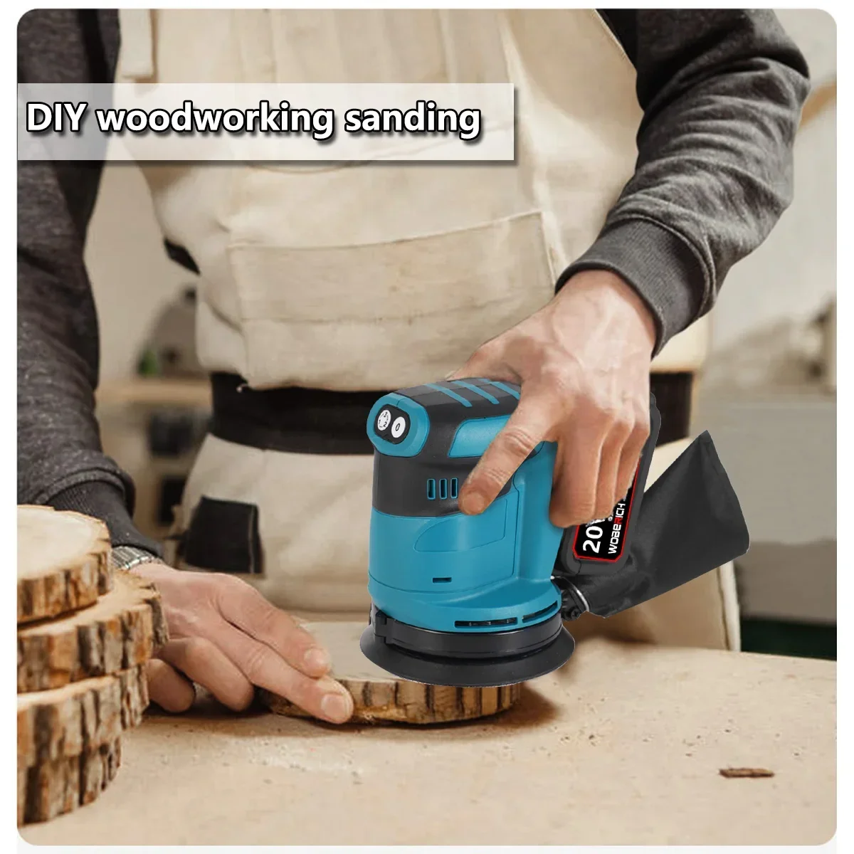 Electric Sander 3 Speed 125mm Sandpaper Wood Grinder Polishing Machine Sander Random Orbit For Makita 18V Battery