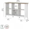 Salinas 6-Shelf 30-Inch H Cube Bookcase, Gray/Pure White 3