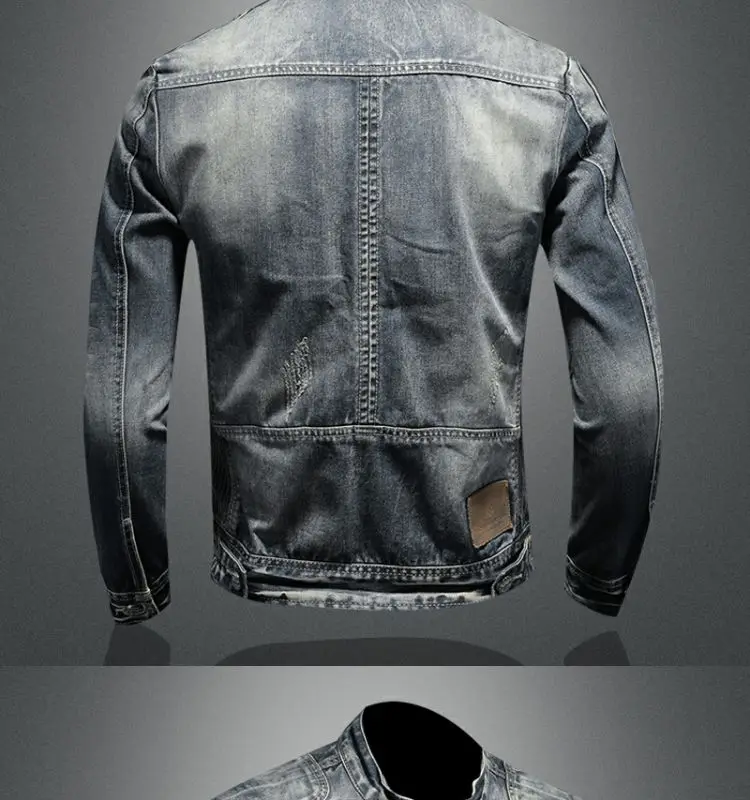 ジャケット DENIM JACKETS 2024 Mens Denim Jacket Zippered Metal Design Distressed