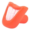 Funny Pet Dog Puppy Chew Sound Squeaky Giggle Big Smile Lips & Teeth Play Toy Red 1