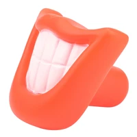 Funny Pet Dog Puppy Chew Sound Squeaky Giggle Big Smile Lips & Teeth Play Toy Red 1