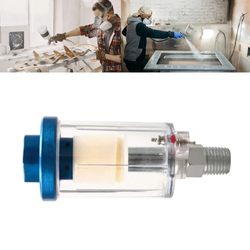 

1/4" Air Hose Filter with Moisture Trap - Inline Water Oil Separator for Compressor, Paint and Air Tools