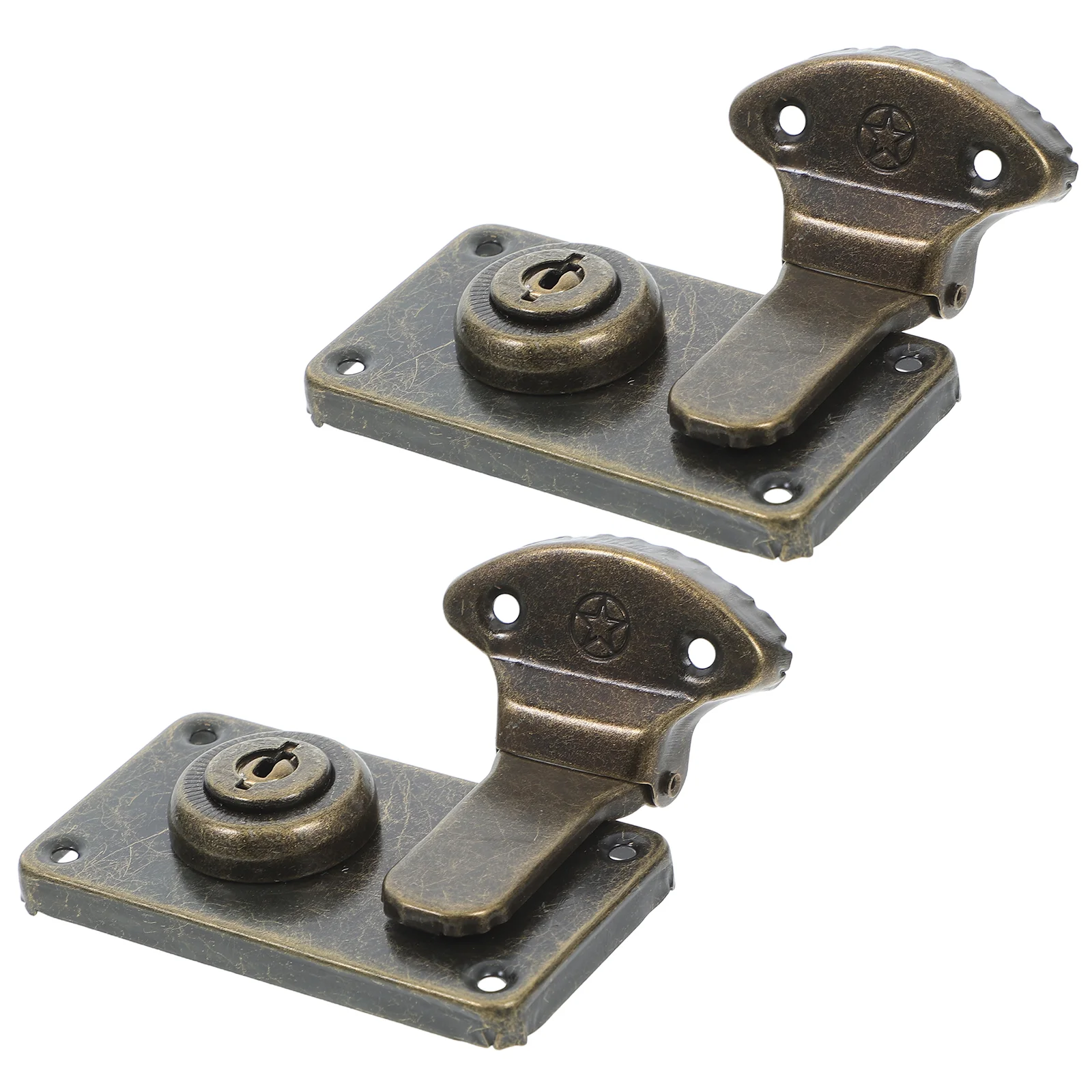 Suitcase Lock Vintage Latch Hasp Padlock Latches for Wood Boxes 2 Pcs