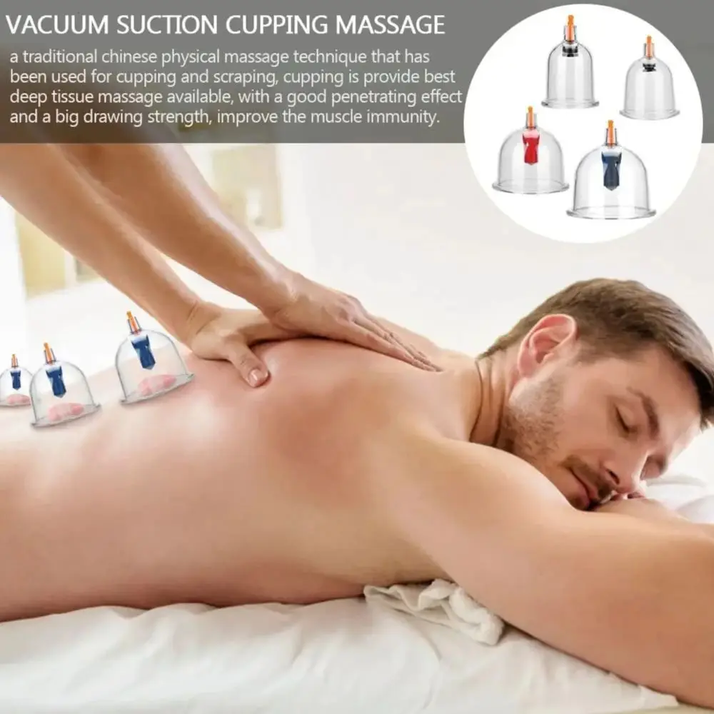 32 Can Household Thickened Vacuum Cupping Machine Suction Cups Massage Physiotherapy Jars Non Glass Body Anti Cellulite Massager