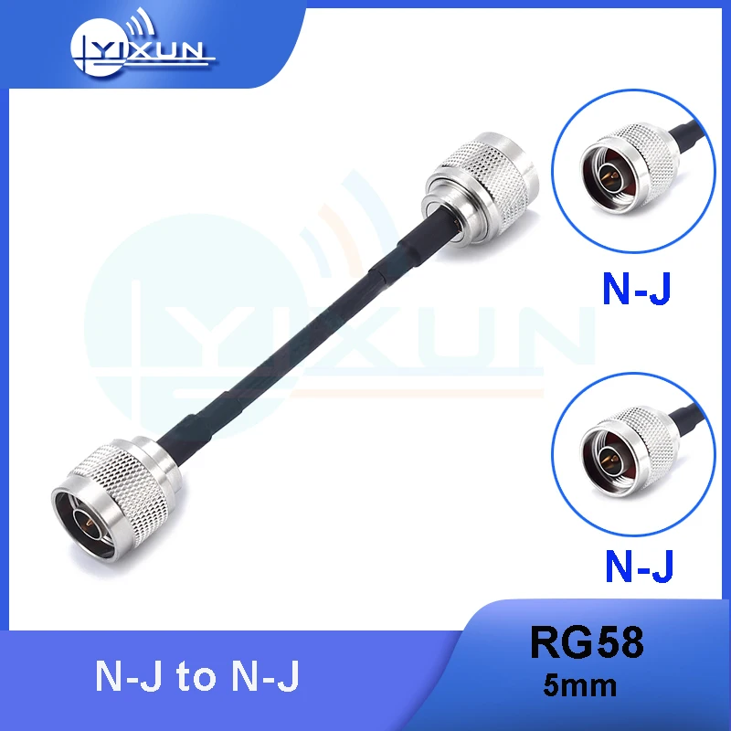 

N Male to N Male connector RG58 RF Radio Test Jumper Patch Coax Cable