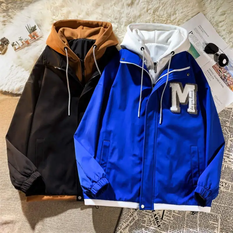 Мужская трендовая ветровка с вышивкой весна-осень 2022 американское Ретро пальто
