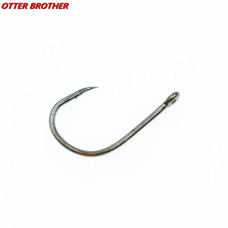 30pcs/lot 3-12#size Circle Eyed Carp Barbed Fishing Hook Ring Eye Carbon  Steel Fishhooks Jig Fish Single Hook Worm Pesca Tackle