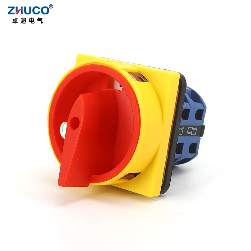Zhuco Szw26-25 2Gs 64 X64Mm 2 Poli 8 Viti 25A Manopola Combinata Di Interruzione Dell'Alimentazione Lucchetto Circuito Di Controllo Principale Interru