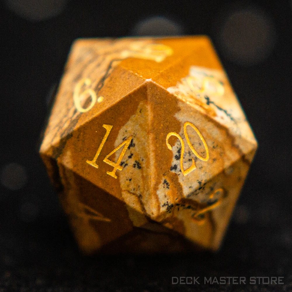 Picture Stone Dice Polyhedral Gemstone Various Shapes Digital D20 DnD Dice for D&D TRPG Magic Tabletop Games Board Games Dice tricolor cat eye dice polyhedral gemstone various shapes digital d20 dnd dice for d