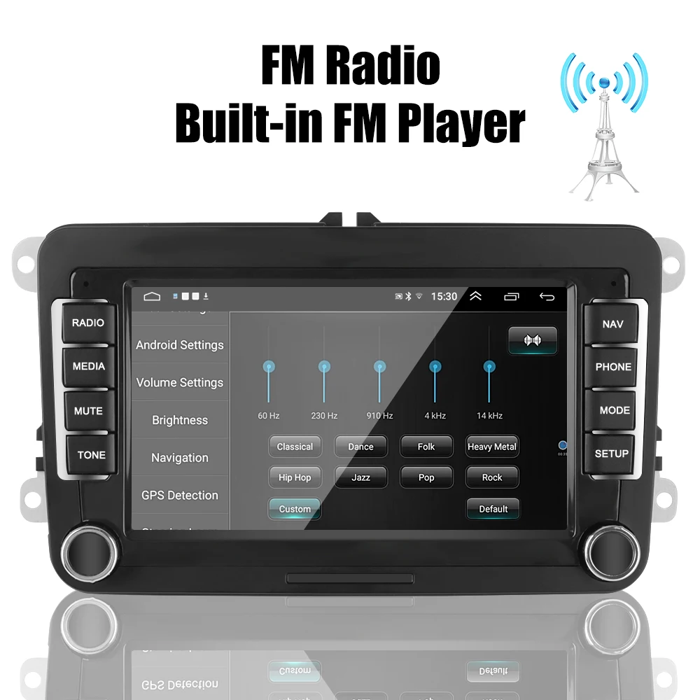 

Android 10.1 1G+16G 2 Din Multimedia Player Car Radio Bluetooth WiFi GPS 7 Inch For VW/Volkswagen Seat Skoda Golf Passat