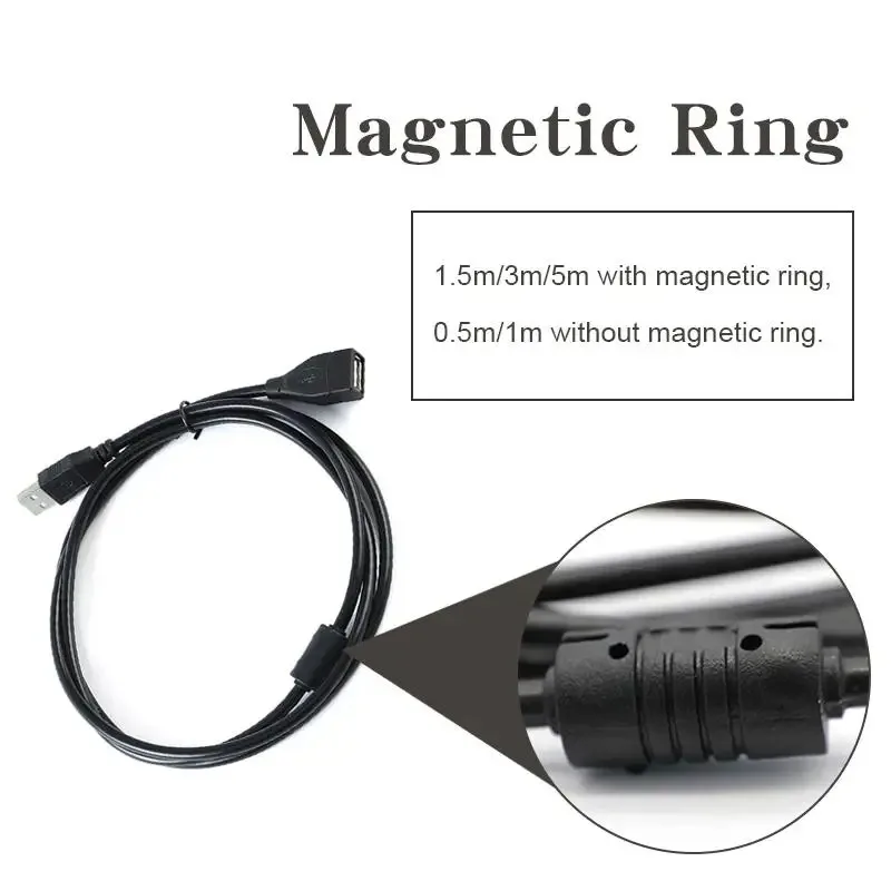 USB 2.0 Superhighspeed Data Extension Cable - Available in 0.6m, 1m, and 1.5m Lengths