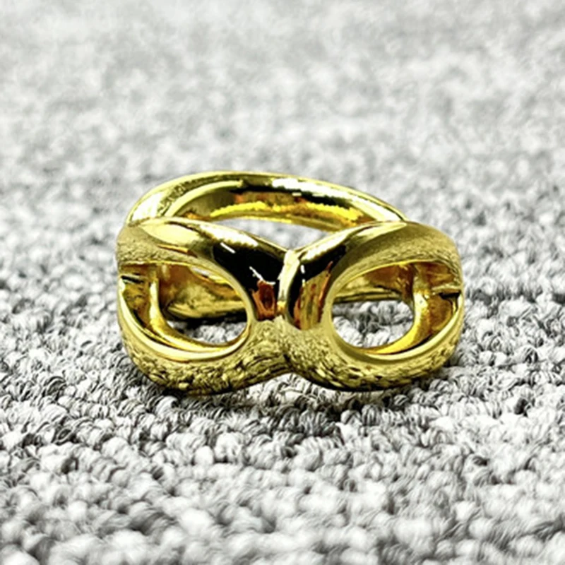 Best Sellers2022 New Fit Fashion Silver Plated 925 14K Gold Charm Ring Niche Jewelry Gift